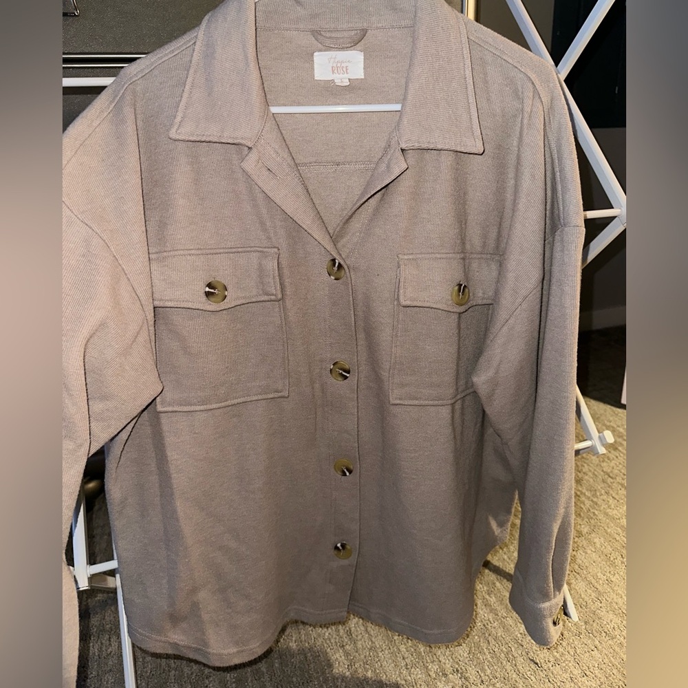 Pink Rose Button Shirt
